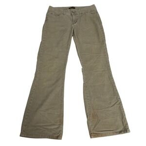 Lee One True Fit Corduroy Flare Pants Women Size‎ 12M Beige Lower Waist